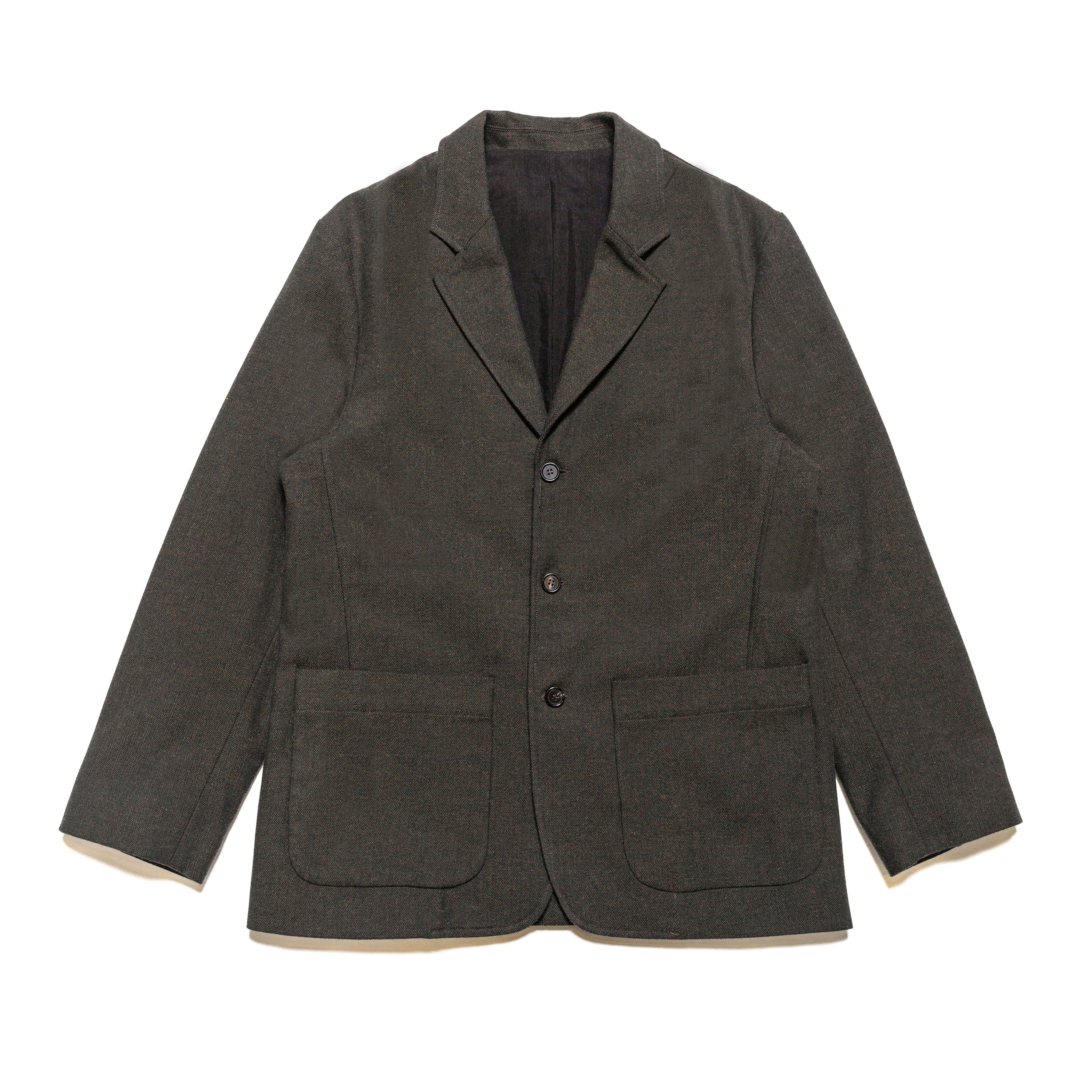 Easy Blazer Cotton Wool Herringbone Green - PREORDER