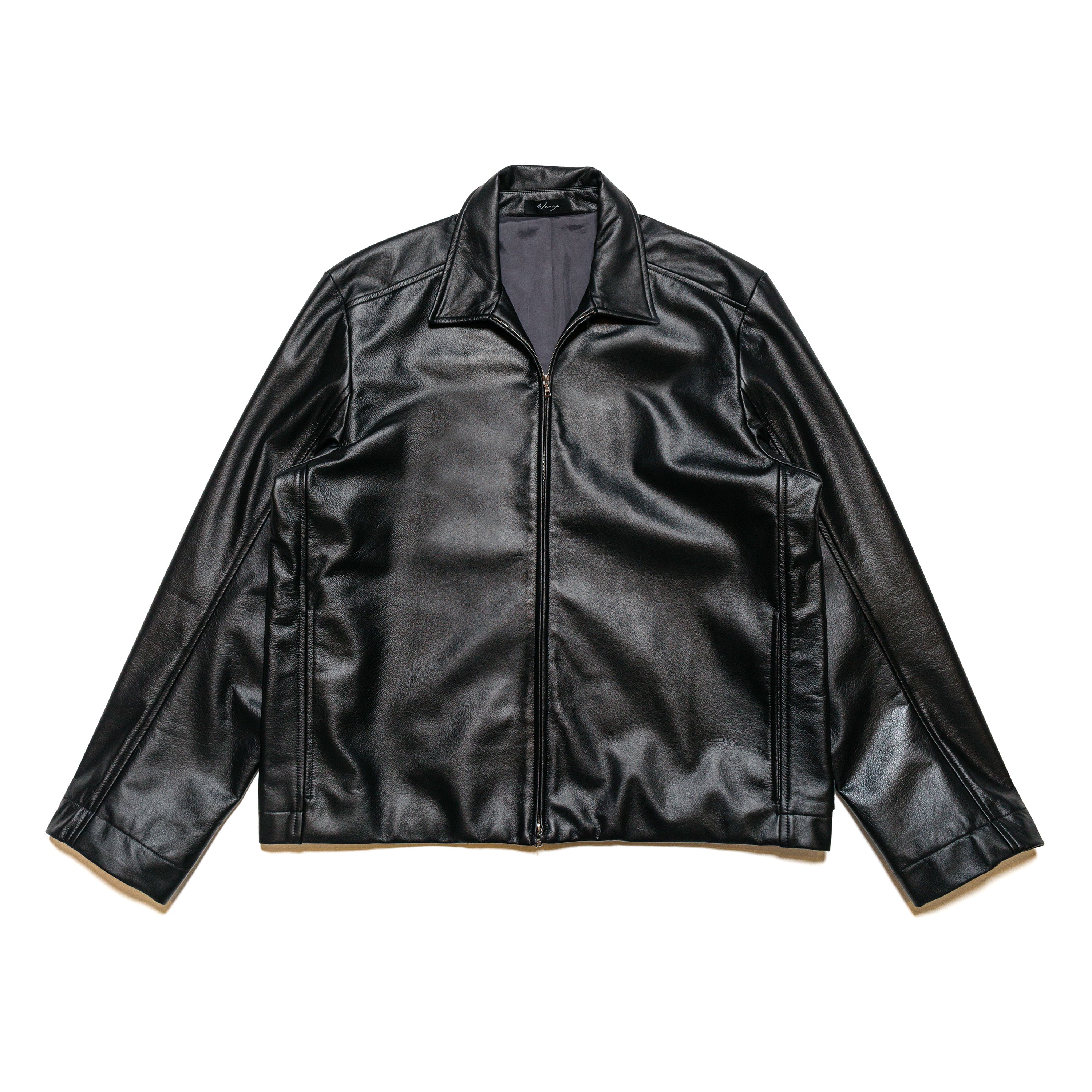 Zip Blouson Cowhide Leather Black - PREORDER