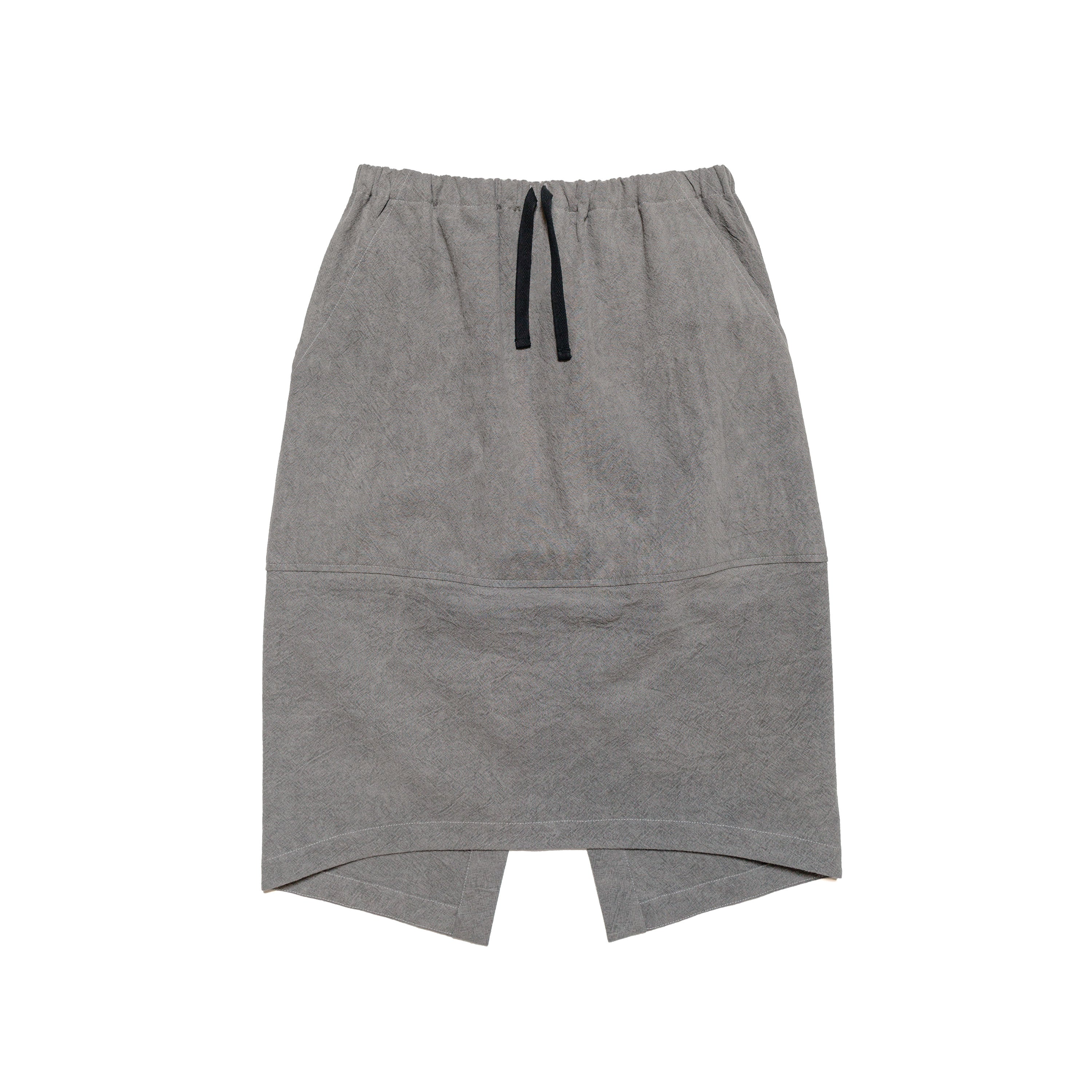 Easy Slip Skirt Cotton Linen Ramie Light Charcoal - PREORDER