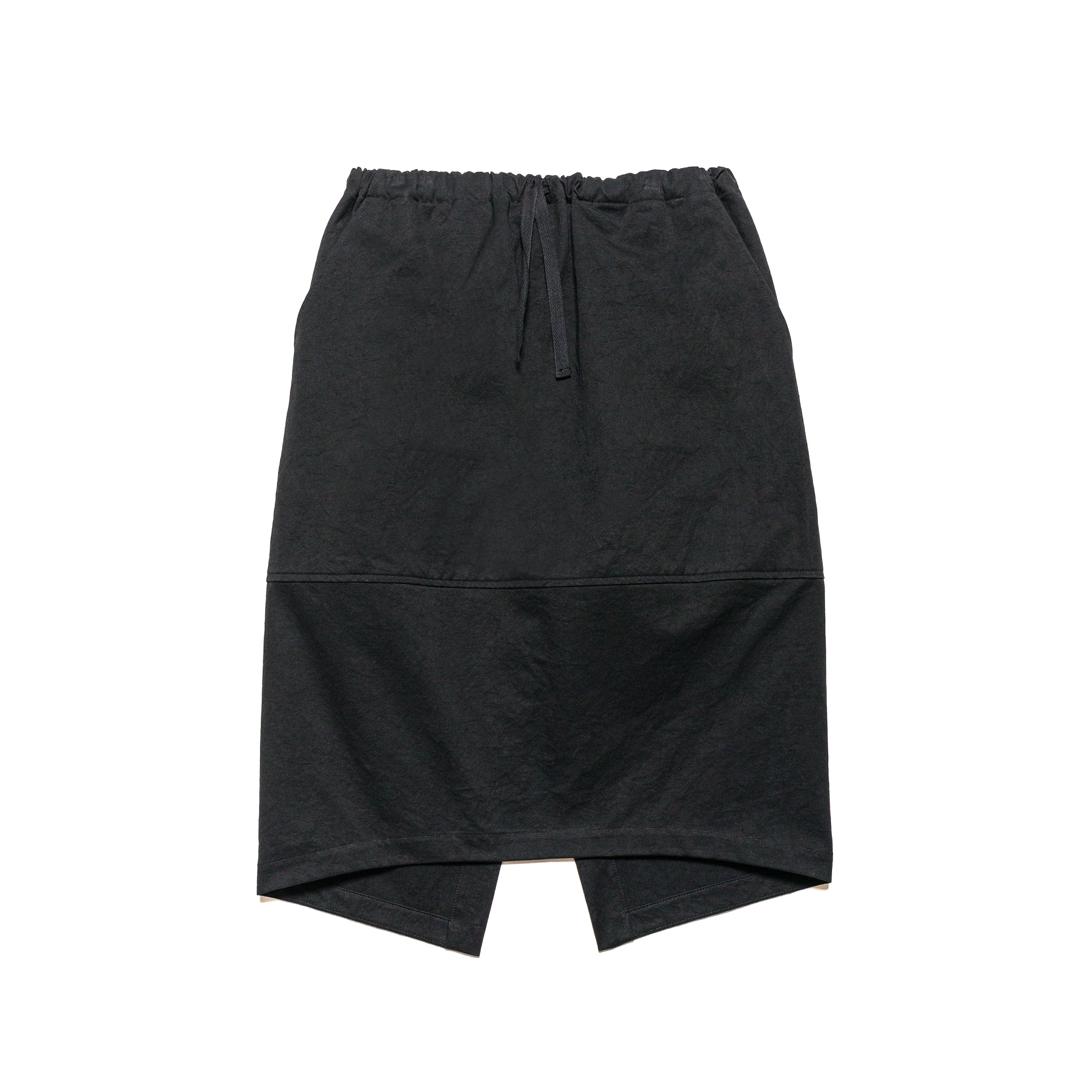 Easy Slip Skirt Washed Cotton Black - PREORDER