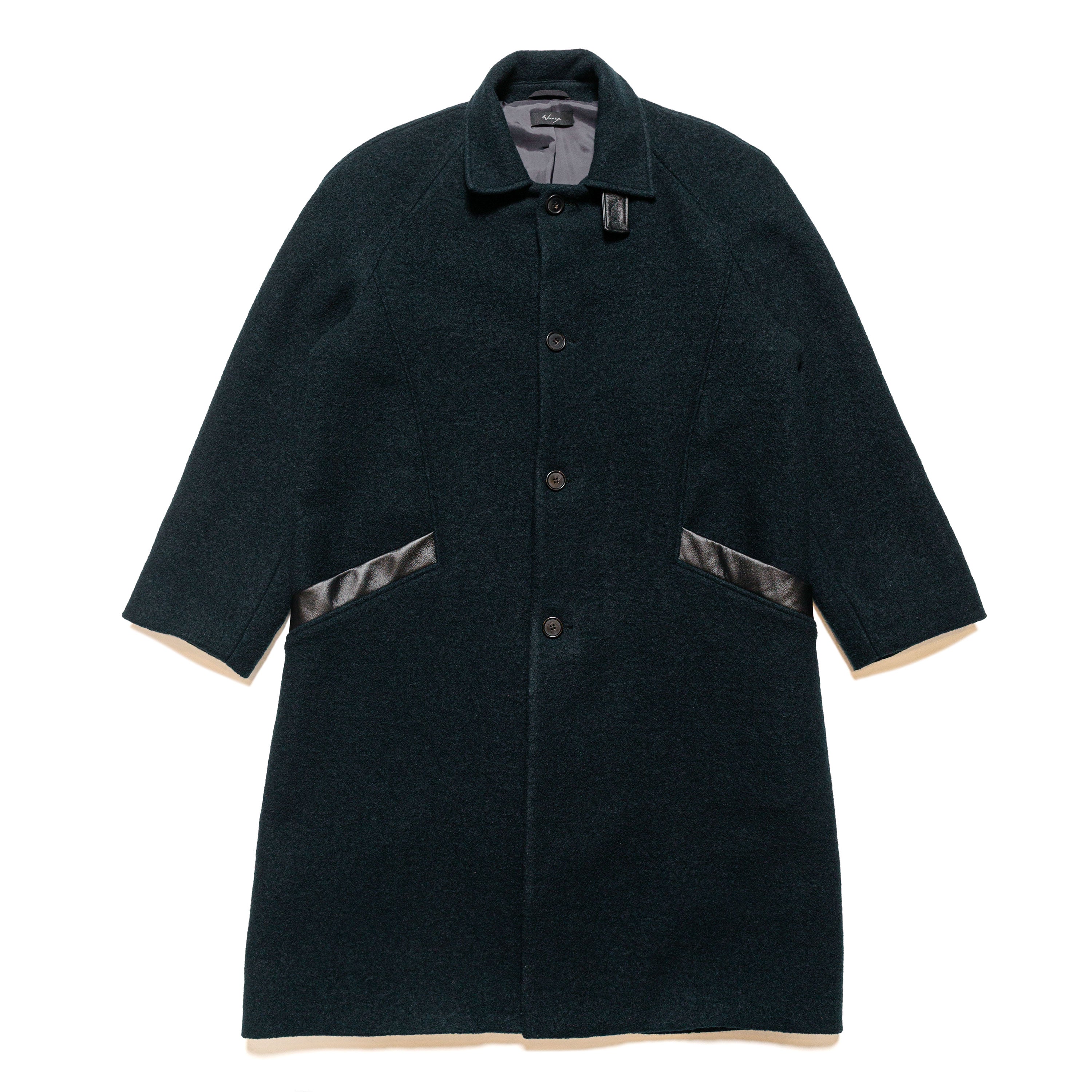 Raglan Overcoat Wool Bouclé Navy - PREORDER