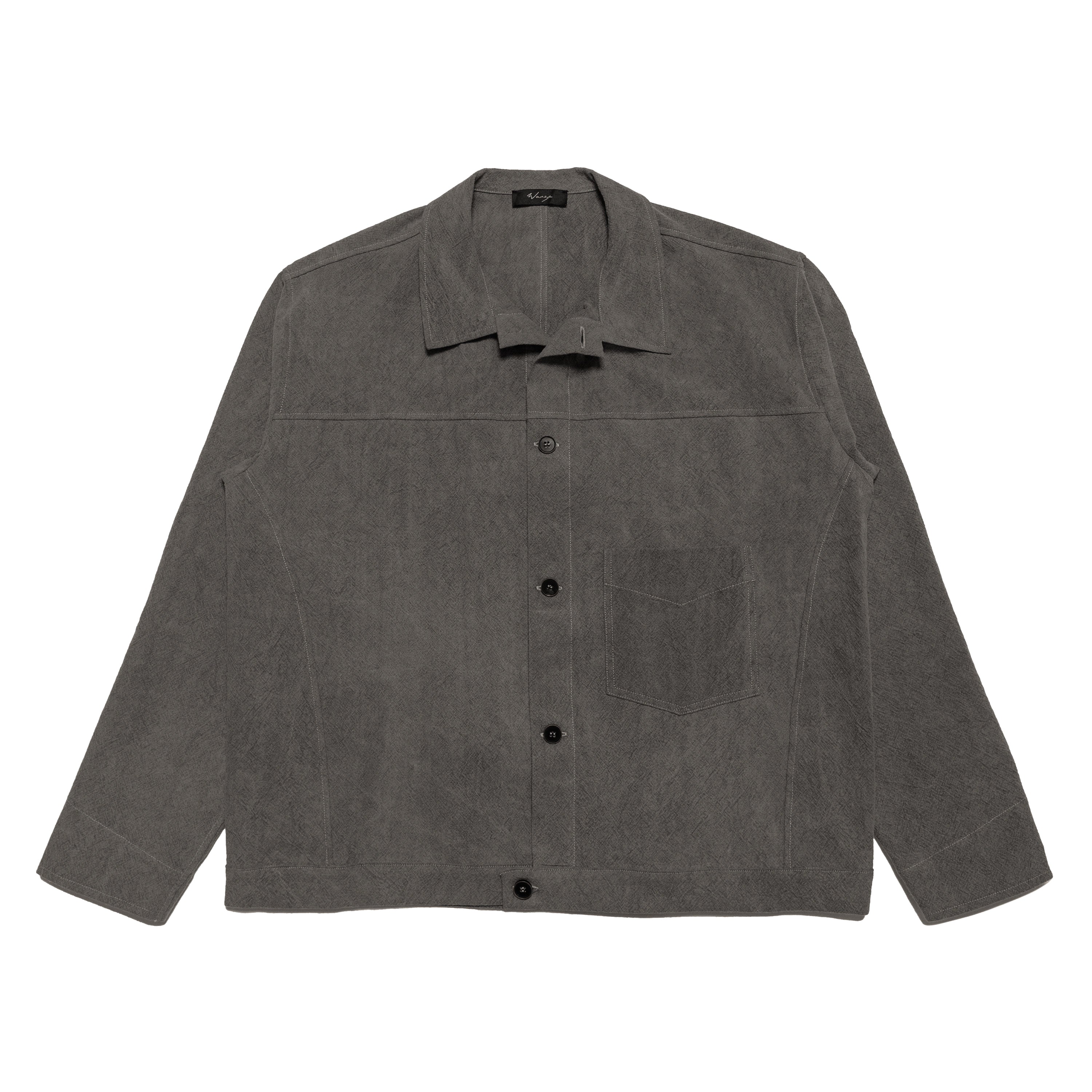 Type 1 Overshirt Cotton Linen Ramie Dark Charcoal - PREORDER